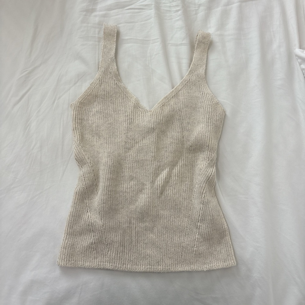 Old Navy Cream Knit Tank Top